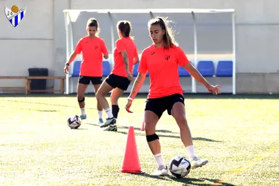 Entreno del Sporting de Huelva.