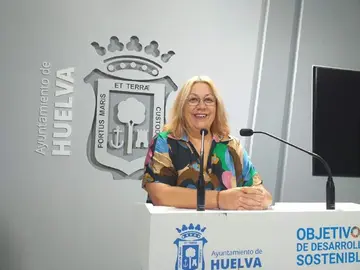 M&oacute;nica Rossi, en el Ayuntamiento de Huelva