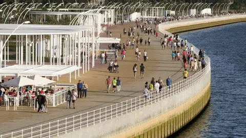 Zona de paseo de Huelva