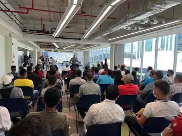 Encuentro con trabajadores y trabajadoras hondureños.
