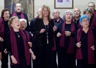 Miranda, junto al coro de g&oacute;spel de Andariegos