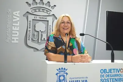 M&oacute;nica Rossi, en el Ayuntamiento de Huelva