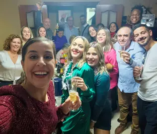 Carolina Marín celebrando la llegada del 2023.