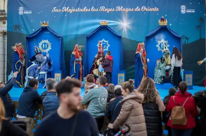 Ya están aquí los Reyes Magos y Huelva los recibe a lo grande