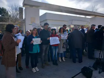Protesta esta mañana contras las agresiones al personal sanitario