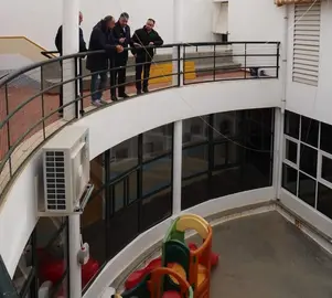 Visita de Romero a la obra