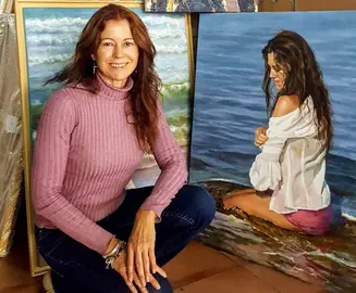 MONTANDO UNA DE SUS EXPOSICIONES