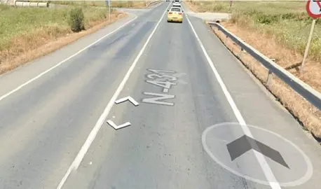 Carretera N-431, donde se ha producido el accidente