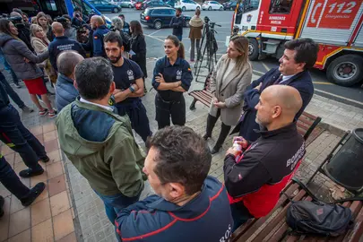 Llegada de los Bomberos de Huelva
