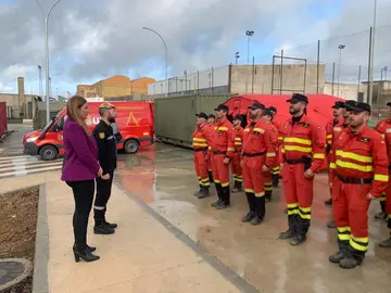 La UME, en Valverde del Camino, donde se encuentra de maniobras militares