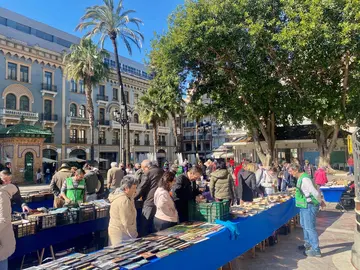 Mercadillo en el centro onubense
