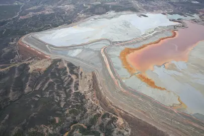 Balsas de residuos de las minas de Riotinto