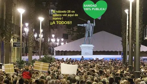 Uno de los carteles de la manifestación para el 25M