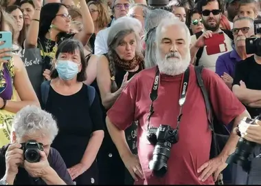 Manuel Aragón, captado por Juan Miguel Batalloso, en un acto reciente en Nerva