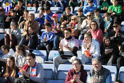 La afición del Sporting de Huelva.