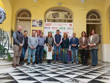 Encuentro con UGT en la sede sindical