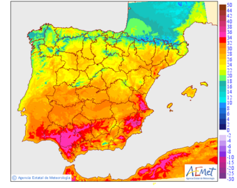 Calor tórrido en algunas zonas de Huelva