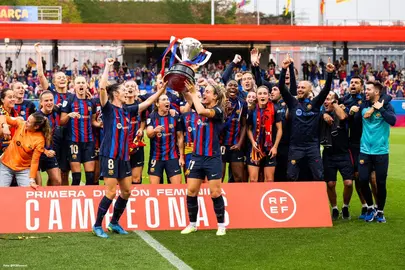 El Barça se ha proclamado Campeón de Liga al ganar al Sporting de Huelva.