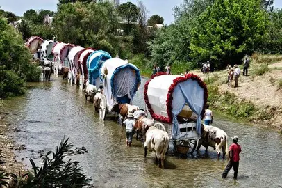 Paso del Quema de las hermandades sevillanas.