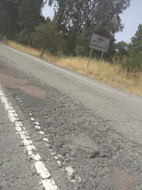 Mal estado del firme de la Nacional 435