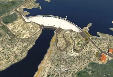 Maqueta presa de Alcolea