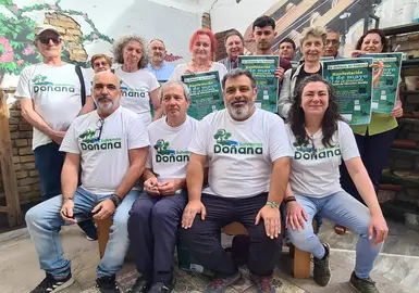 Parte de los integrantes de la Plataforma, en la presentación de la movilización