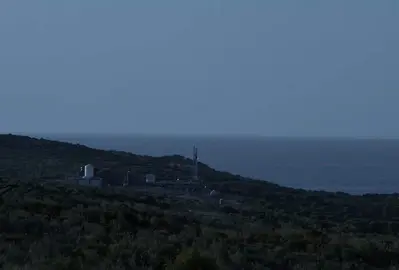 Zona del lanzamiento, con el Miura1 preparado esta mañana