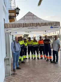 Operarios de Giahsa en El Rocío