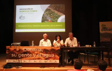 Mesa de debate en Almonte