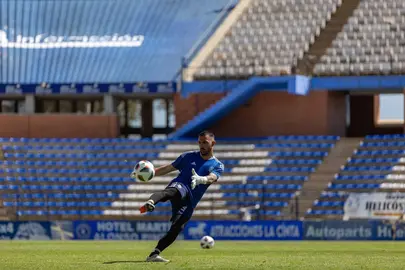Rubén Gálvez en el último entrenamiento.