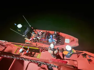 Rescate de los tripulantes