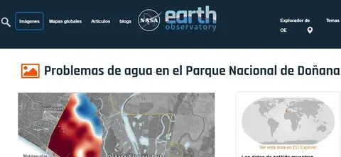 Captura de pantalla de la publicación referida por la NASA