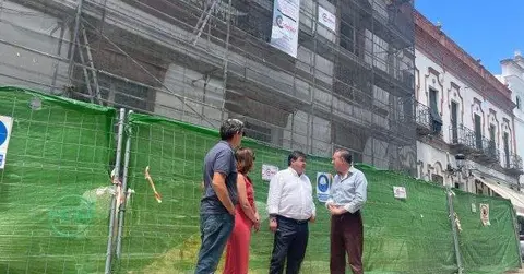 Visita a obras en Aracena de la candidatura socialista