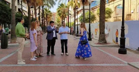 Gabriel Cruz, en unas obras con ayuda europea de la capital