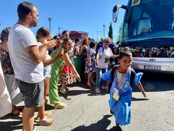 Llegada de los niños