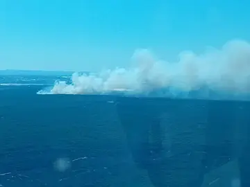 Imagen a&eacute;rea captada por el Infoca esta tarde