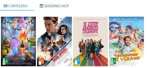 Captura de pantalla de la oferta de Cines Condado en La Palma
