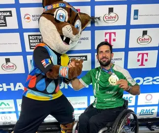 Celebrando la medalla