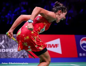 Carolina Marín tras meterse en semifinales.