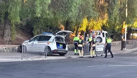 Accidente policía local