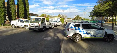 La Policía Local en Huelva.