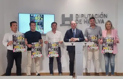 Presentación Fiesta de los 80's en Aljaraque