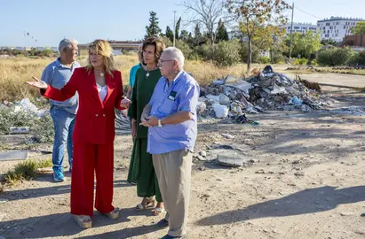 La alcaldesa, en Marismas del Odiel