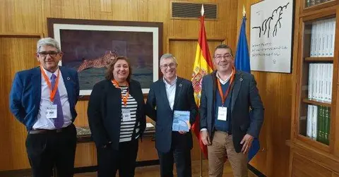 Laura Pichardo en su visita a Madrid