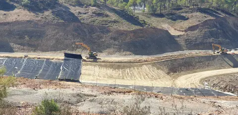 Detalle de las obras en el vertedero