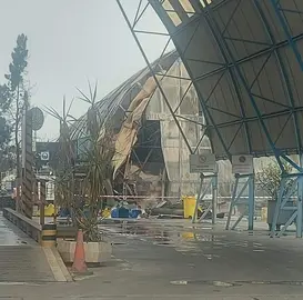 Estado de la nave afectada, esta mañana