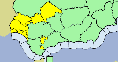 Huelva, en aviso amarillo por lluvias