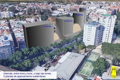 Simulación de cómo quedaría el Cabezo de la Joya si propspera el plan urbanístico ahora tumbado