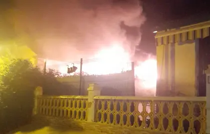 Incendio de anoche en el Barrio OBrero