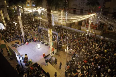 Escenario montado para recibir la 'Navidad'